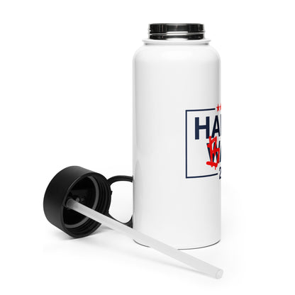 Harry Balz - Stainless steel water bottle with a straw & lid